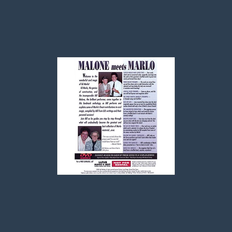 Malone Meets Marlo #4 by Bill Malone - DVD