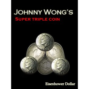 Super Triple Coin Eisenhower Dollar (with DVD) by Johnny Wong 