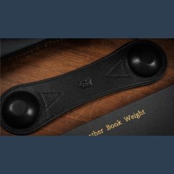 Leather Book Weight (Black) by TCC Presents