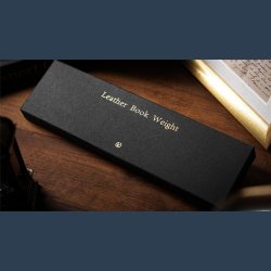 Leather Book Weight (Black) by TCC Presents