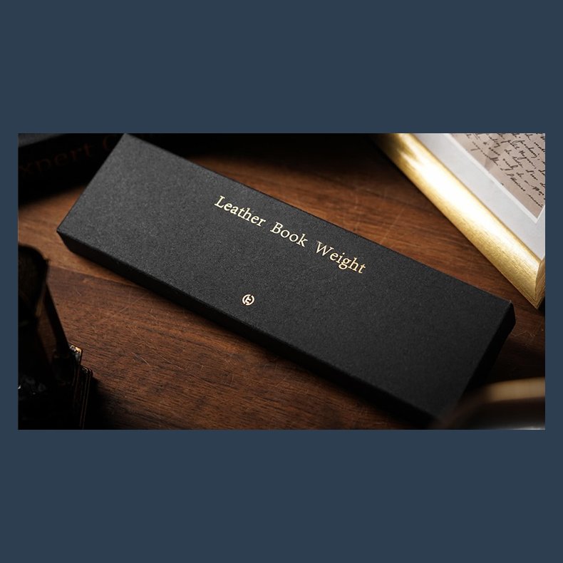 Leather Book Weight (Black) by TCC Presents
