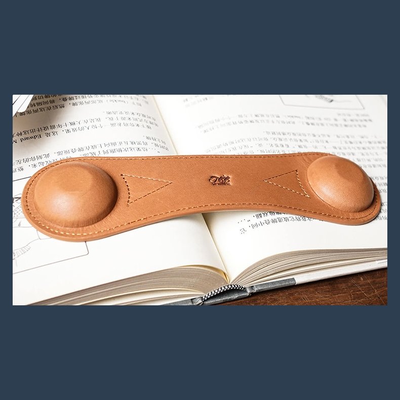 Leather Book Weight (Brown) by TCC Presents