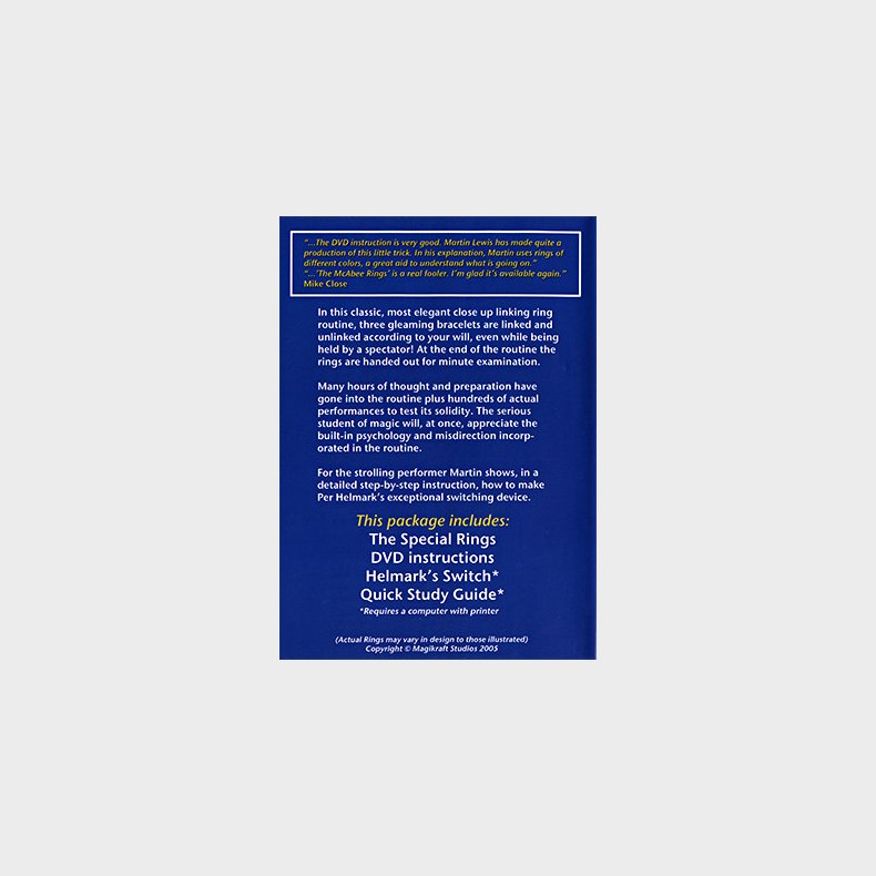 McAbee Rings (Gold Rings and DVD) by Martin Lewis 