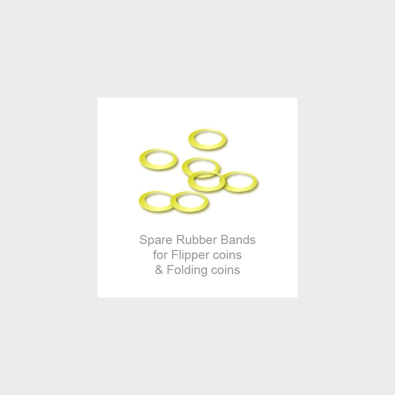 Spare Rubber Bands for Flipper coins &amp; Folding coins - (25 per package)