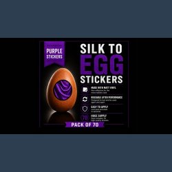 Silk to Egg Stickers (Purple) Pack of 70