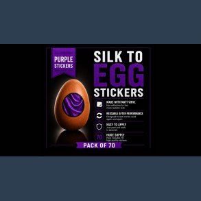 Silk to Egg Stickers (Purple) Pack of 70