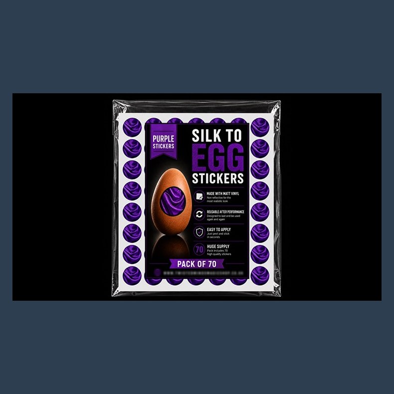 Silk to Egg Stickers (Purple) Pack of 70