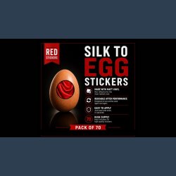Silk to Egg Stickers (RED) Pack of 70