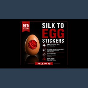 Silk to Egg Stickers (RED) Pack of 70