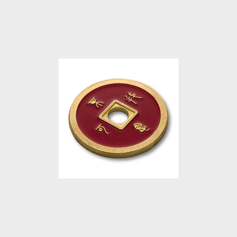 Chinese Coin - Red &amp; Yellow by Tango Mag