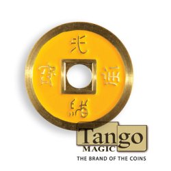 Chinese Coin - Red &amp; Yellow by Tango Mag