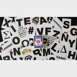 Bicycle Special LETTERS Blue Playing Cards (plus 10 Online Effec